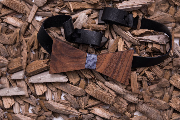 Bo by Mansouri Wooden Bow Tie